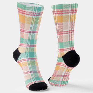 Mehrfarbige Karo-Gingham Socken