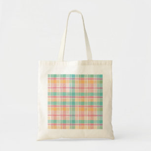 Mehrfarbige Karo-Gingham Tragetasche