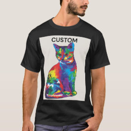 mehrfarbige Katze T-Shirt