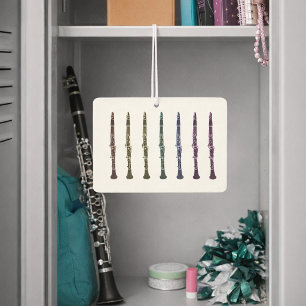 Mehrfarbige Klarinetten-Musiklehrer-Geschenk Autolufterfrischer