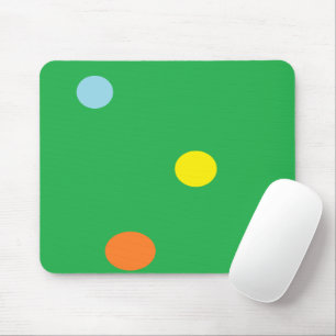 Mehrfarbige Kreise auf Grün Mousepad
