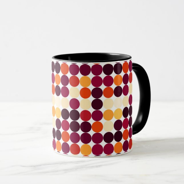 Mehrfarbige Kreise Tasse (VorderseiteRechts)