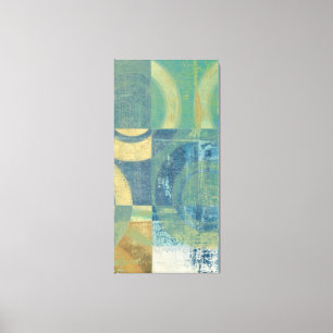 Mehrfarbige Kreise u. Platten Leinwanddruck