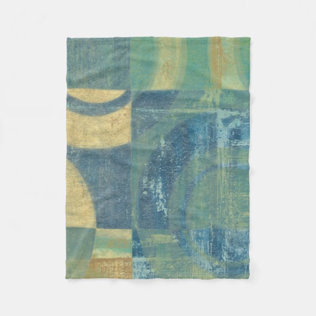 Mehrfarbige Kreise und Panels Fleecedecke (Vorderseite)