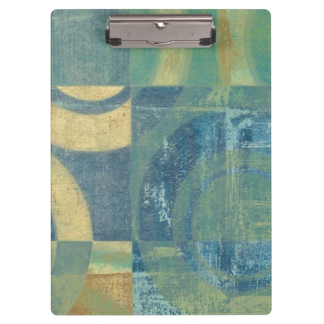 Mehrfarbige Kreise und Panels Klemmbrett (Vorderseite)