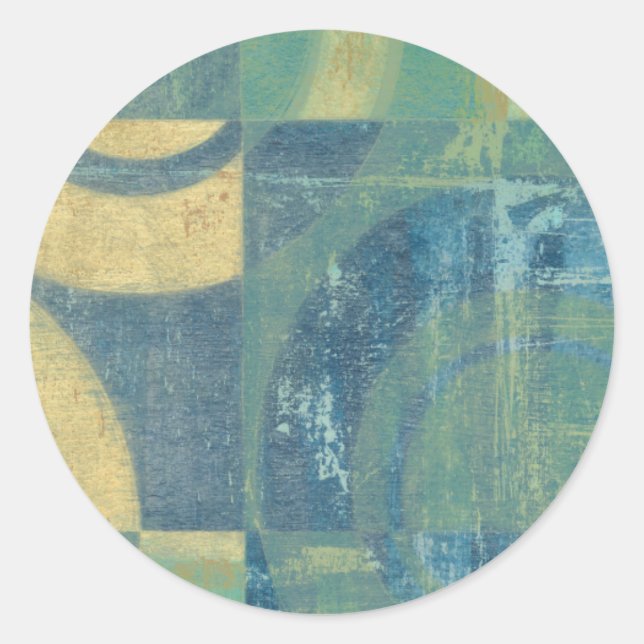 Mehrfarbige Kreise und Panels Runder Aufkleber (Vorderseite)