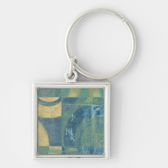 Mehrfarbige Kreise und Panels Schlüsselanhänger (Vorne)