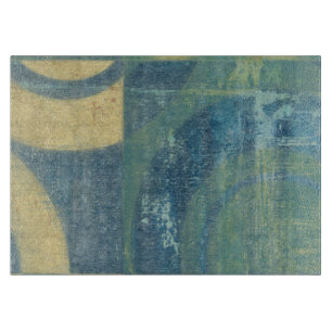 Mehrfarbige Kreise und Panels Schneidebrett