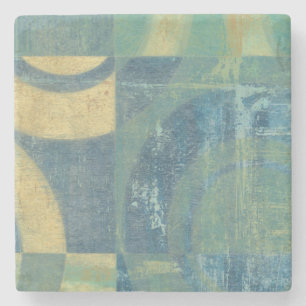 Mehrfarbige Kreise und Panels Steinuntersetzer