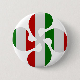 Mehrfarbige Kreuze baskisch Button