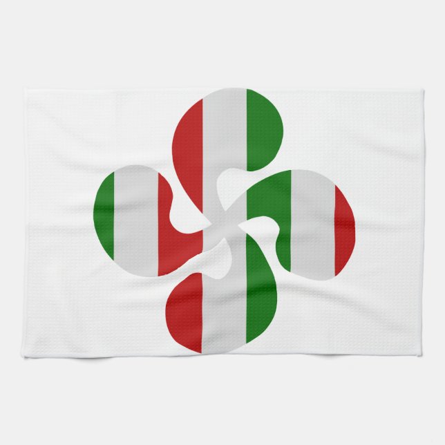 Mehrfarbige Kreuze baskisch Handtuch (Horizontal)