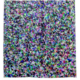 Mehrfarbige Kristalle Duschvorhang