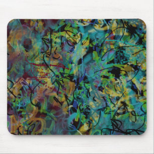 Mehrfarbige Kritzel-Abstrakte Kunst Mousepad