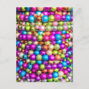 mehrfarbige Kugelschmuck Postkarte