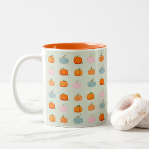 Mehrfarbige Kürbisse Muster Zweifarbige Tasse