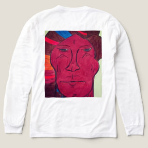 Mehrfarbige Langarm- Tri-Blend Shirt
