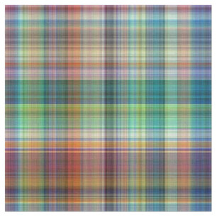 Mehrfarbige Madras Karierte Streifen Druckmuster Stoff