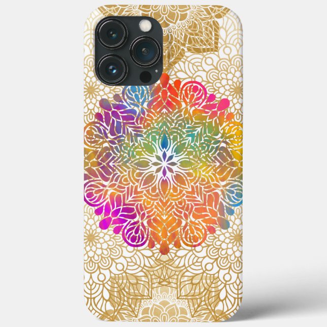 Mehrfarbige Mandala Case-Mate iPhone Hülle (Rückseite)