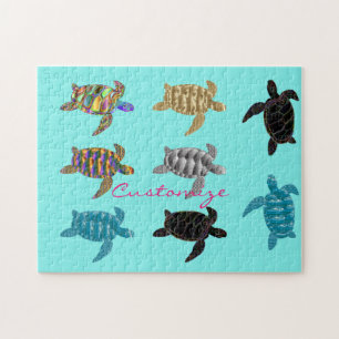 Mehrfarbige Meeresschildkröten Thunder_Cove Puzzle