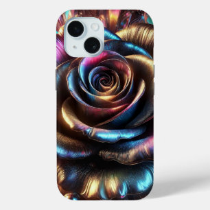 Mehrfarbige Metallische Rose mit dynamischen Schnö Case-Mate iPhone Hülle