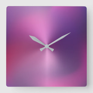 Mehrfarbige Metallschalenuhr Quadratische Wanduhr