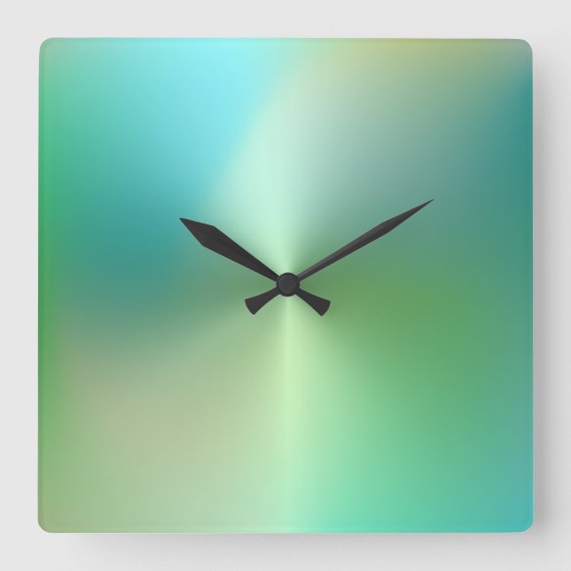 Mehrfarbige Metallschalenuhr Quadratische Wanduhr (Vorderseite)