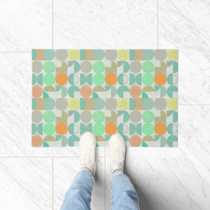 Mehrfarbige moderne geometrische fußmatte