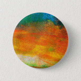mehrfarbige Orange- und grüne Abstrakte Acrylfarbe Button
