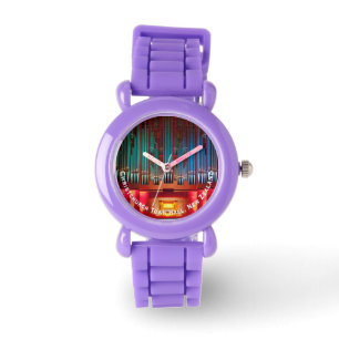 Mehrfarbige Orgelpfeifen Armbanduhr