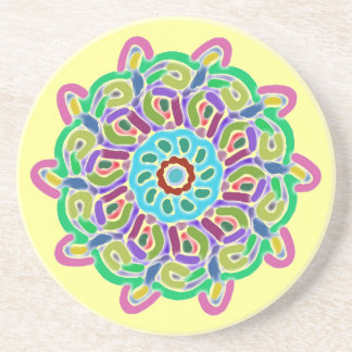 Mehrfarbige Pastell-Design #2 Sandstein Untersetzer
