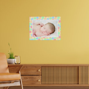Mehrfarbige Pastell-Punkte-Muster Individuelle Bab Poster