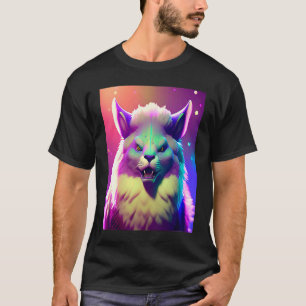 Mehrfarbige Pastell-Rosa Lila Blau Katze Kätzchen T-Shirt