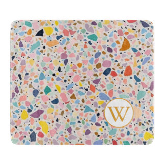 Mehrfarbige Pastell-Terrazzo-Schneidbrett Schneidebrett