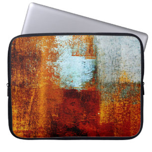 Mehrfarbige Pinselstriche in Ölstruktur. Grunge Laptopschutzhülle