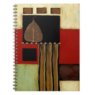 Mehrfarbige Platten-Malerei mit Brown-Blatt Notizblock