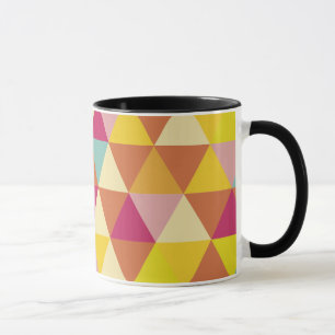 Mehrfarbige Polygon-Dreiecke in geometrischer Form Tasse