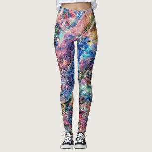 Mehrfarbige Print-Leggings Leggings