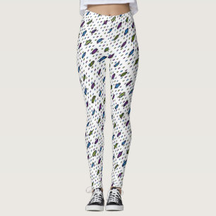 mehrfarbige Punkte Leggings