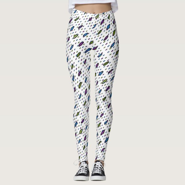mehrfarbige Punkte Leggings (Vorderseite)