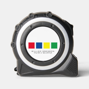 Mehrfarbige Quadrate, Maler und Dekorator Maßband