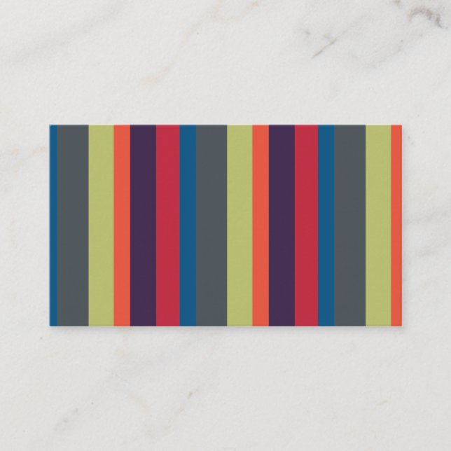 Mehrfarbige Regenbogen-Streifen durch Artinspired Visitenkarte (Vorderseite)