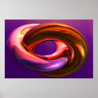 mehrfarbige Ringe, lila Poster