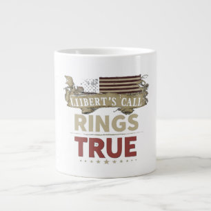 Mehrfarbige "Rings True" Schrift gedruckt Jumbo-Tasse