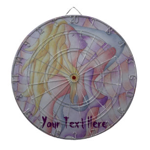 mehrfarbige rosa aufwerfendame der abstrakten dartscheibe