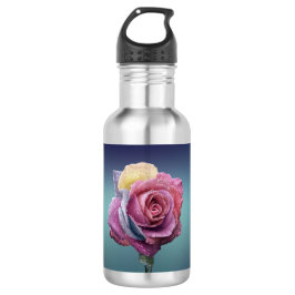 mehrfarbige Rose Edelstahlflasche