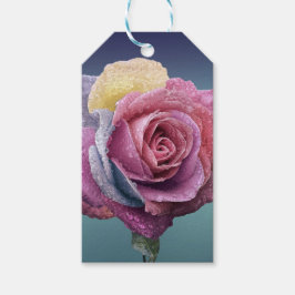 mehrfarbige Rose Geschenkanhänger
