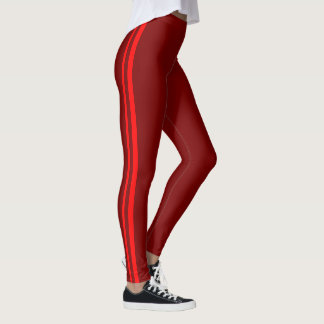 Mehrfarbige rote Renn-Leggings Leggings