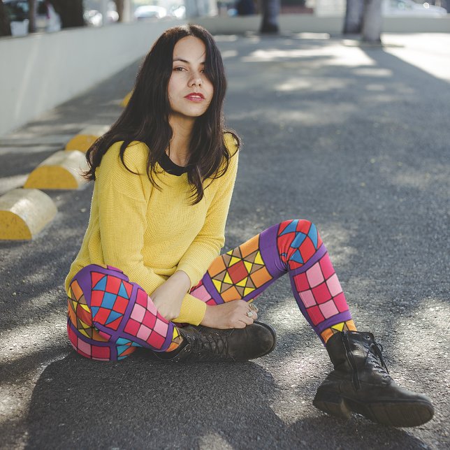 Mehrfarbige Samplerblöcke Leggings (Von Creator hochgeladen)