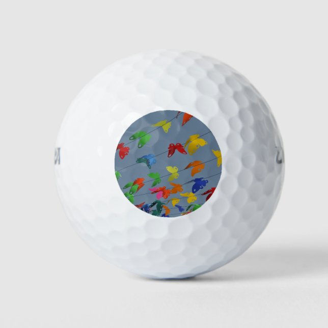 Mehrfarbige Schmetterlinge Golfball (Vorderseite)
