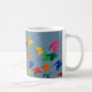 Mehrfarbige Schmetterlinge Kaffeetasse